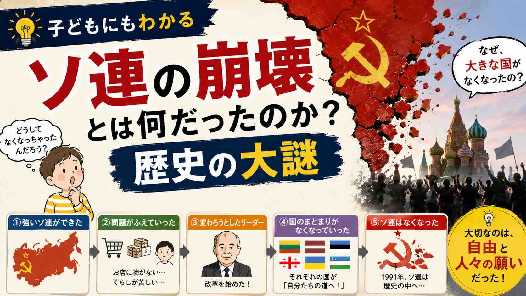 ソ連の崩壊とは何だったのか？子どもにもわかる歴史の大謎