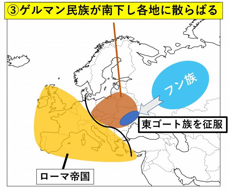 ゲルマン人大移動 ローマ帝国
