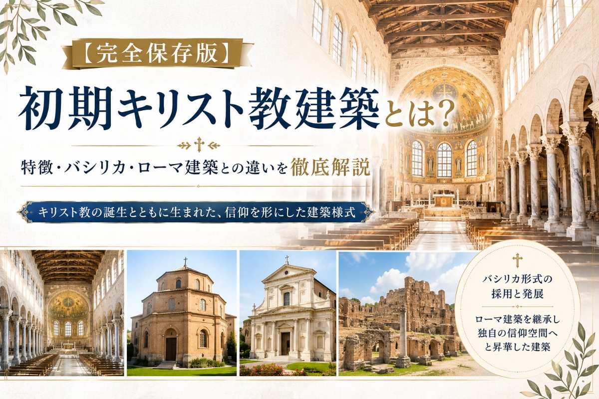 ⑤【完全保存版】初期キリスト教建築とは？特徴・バシリカ・ローマ建築との違いを徹底解説