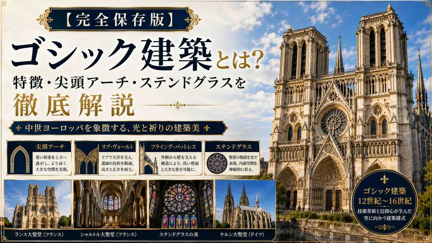 ⑧【ゴシック建築】ヨーロッパを旅する前に知っておくべき知識