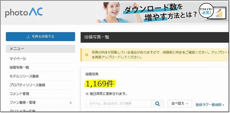 写真AC 稼げる? 収益