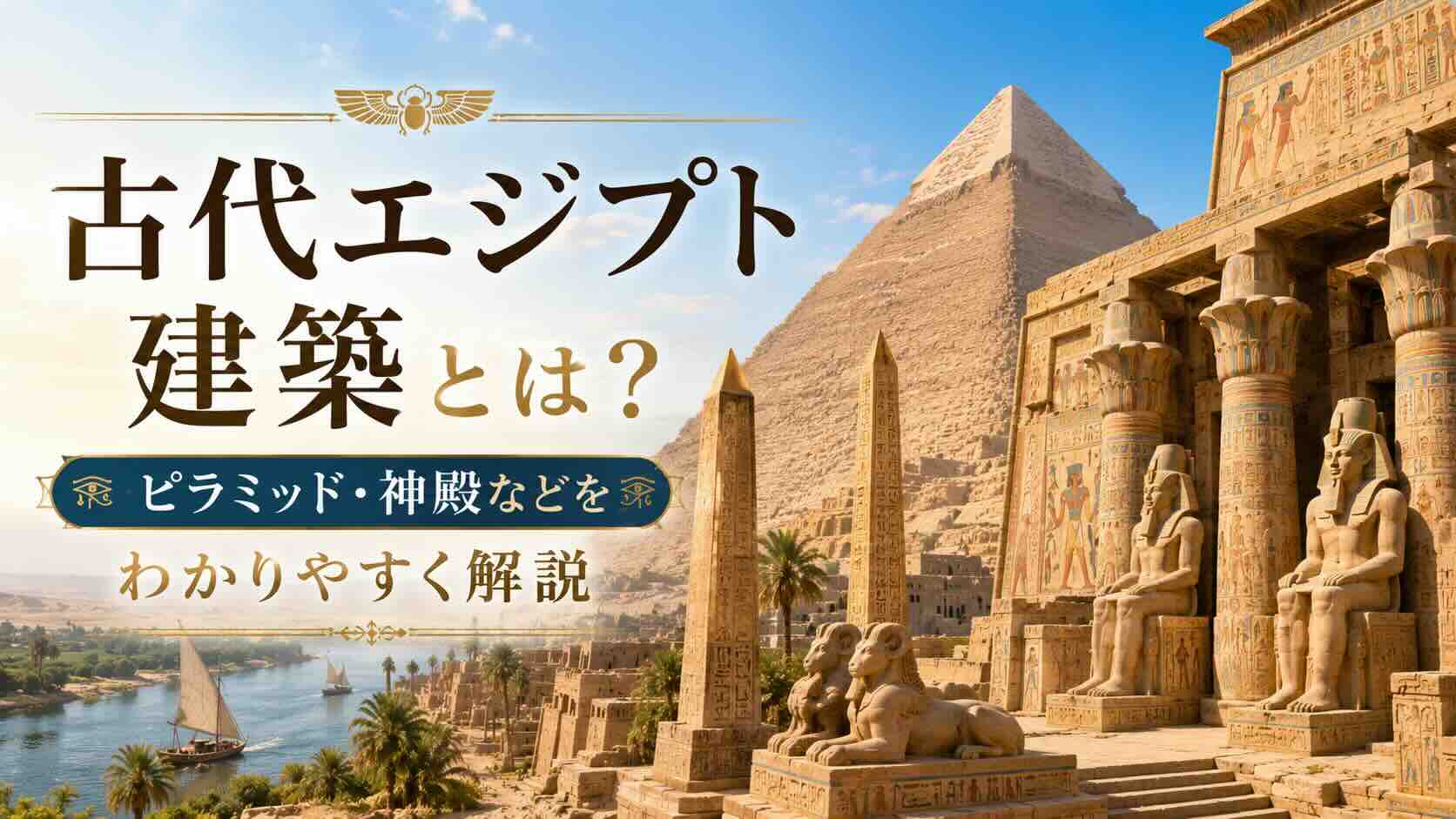 ②古代エジプト建築とは？ピラミッド・神殿などをわかりやすく解説