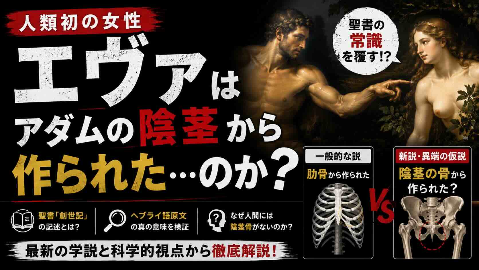 人類初の女性『エヴァ』はアダムの陰茎から作られた…のか？