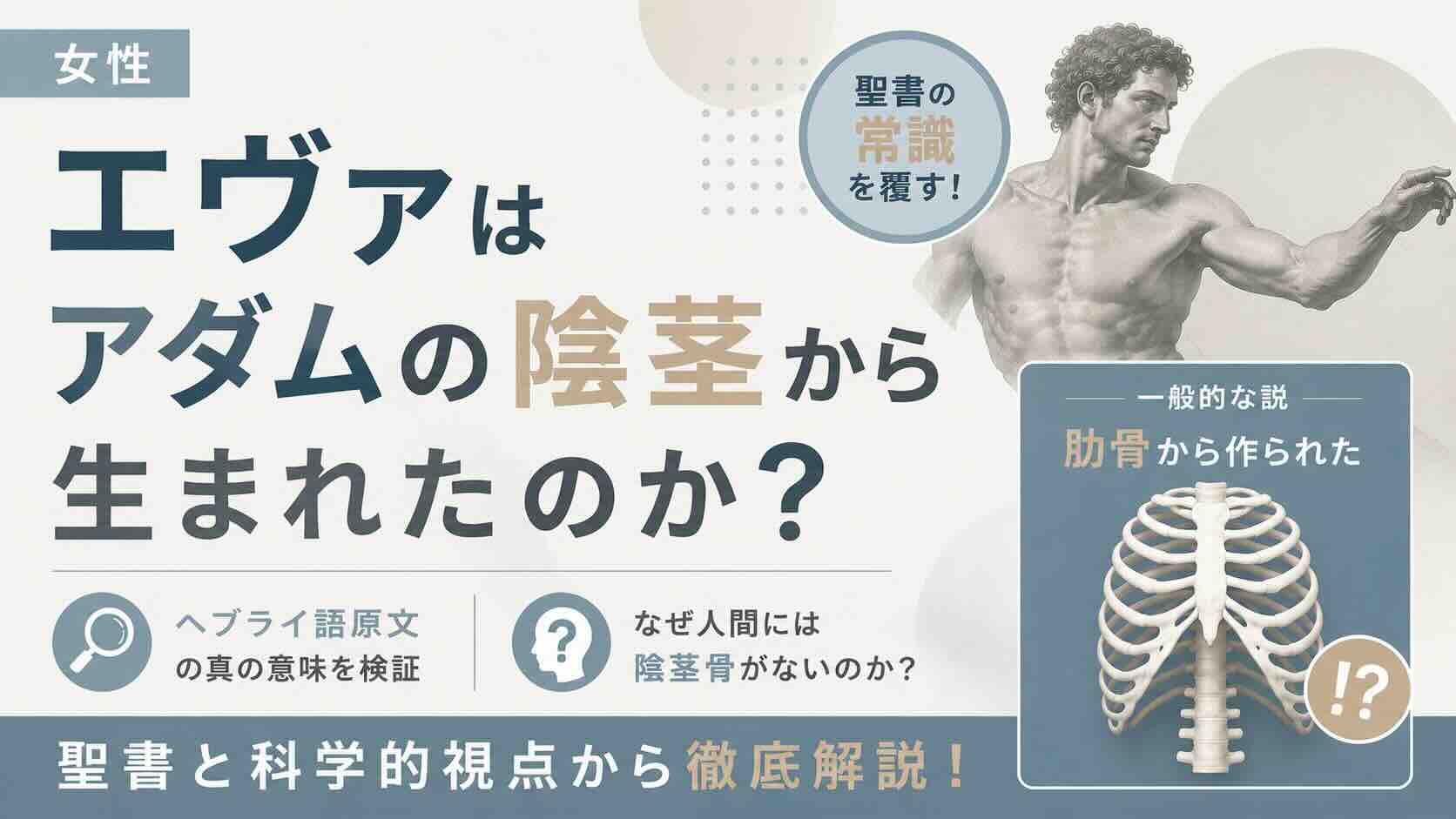 人類初の女性『エヴァ』はアダムの陰茎から作られた…のか？